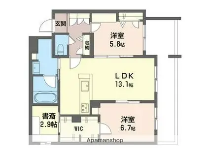 メゾン オルジュ(2SLDK/1階)の間取り写真