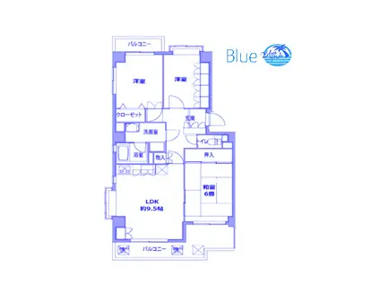 VIVRE三ツ境(3LDK/4階)の間取り写真