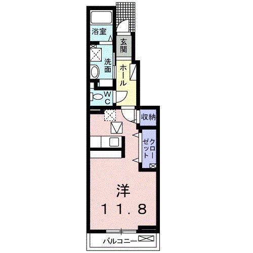 セイバリー(ワンルーム/1階)の間取り写真
