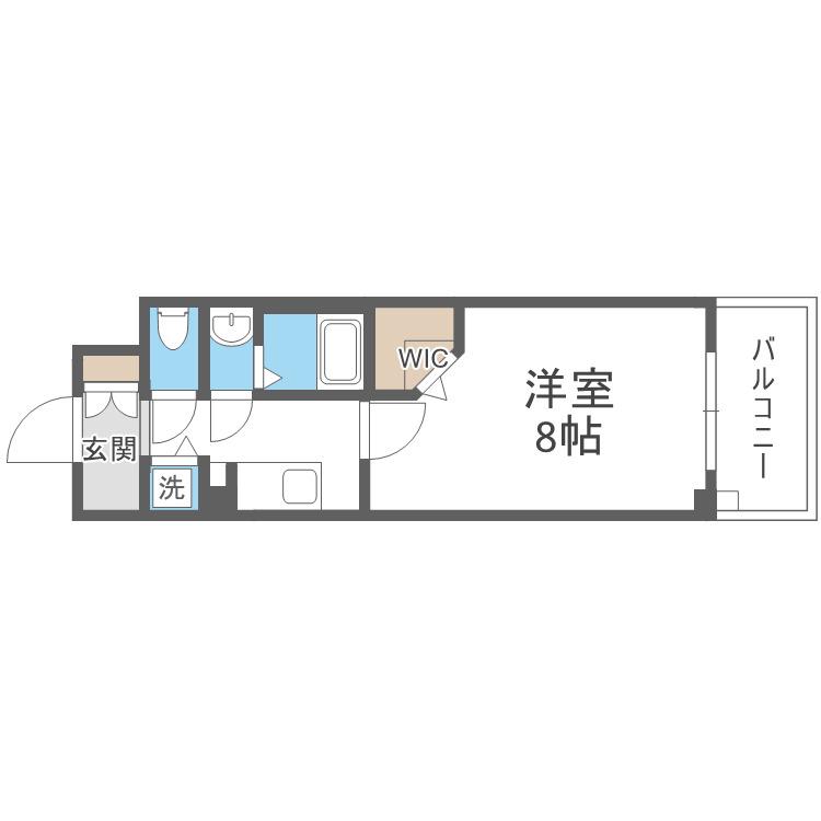 ミラージュパレス大阪ドームPROSPER(1K/4階)の間取り写真