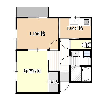 クレアコート(1LDK/2階)の間取り写真