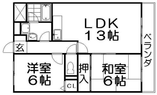 ネストクレール(2LDK/3階)の間取り写真