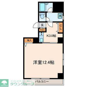 ロジェメント三軒茶屋(1K/3階)の間取り写真