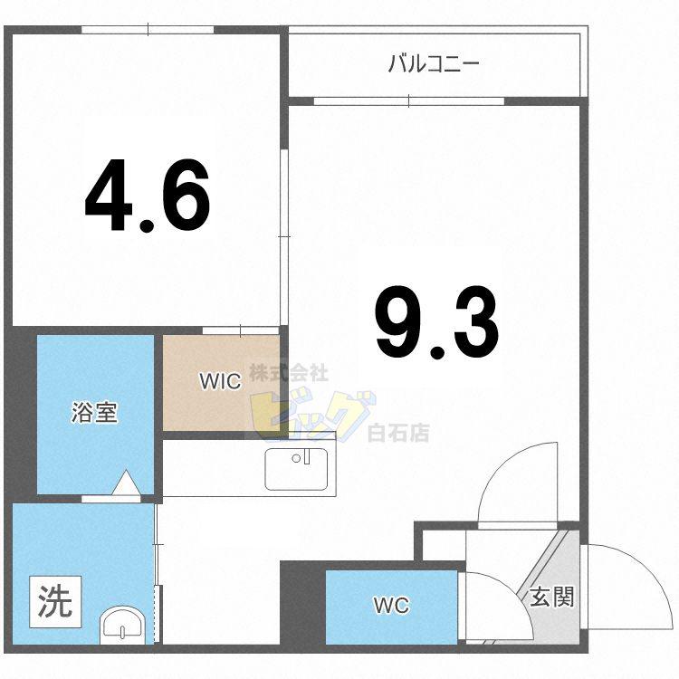 ル・ファール学園前(1LDK/3階)の間取り写真