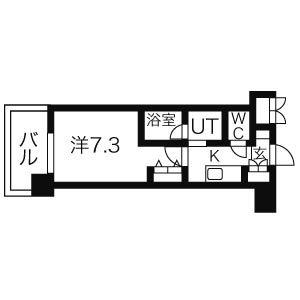 アーデン上社(1K/2階)の間取り写真
