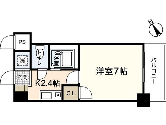 フォルム牛田新町(1K/3階)の間取り写真
