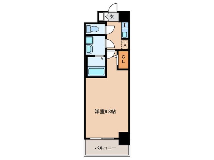 S-RESIDENCE勝川駅前(ワンルーム/7階)の間取り写真