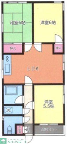 ロックビレッジ(3LDK/3階)の間取り写真