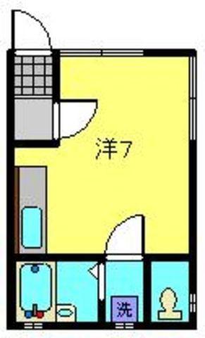 山田ハイツ(ワンルーム/1階)の間取り写真
