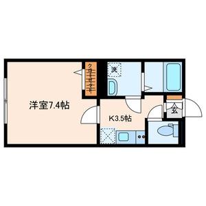 Tスクエア(1K/2階)の間取り写真