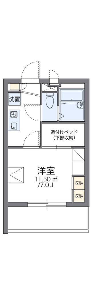 レオパレス別府II(1K/3階)の間取り写真