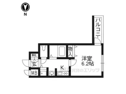 プレサンス京都四条河原町ネクステージ(1K/3階)の間取り写真