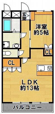 イースト 135.22(1LDK/1階)の間取り写真