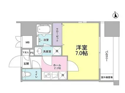 リバーレ東新宿(1K/10階)の間取り写真