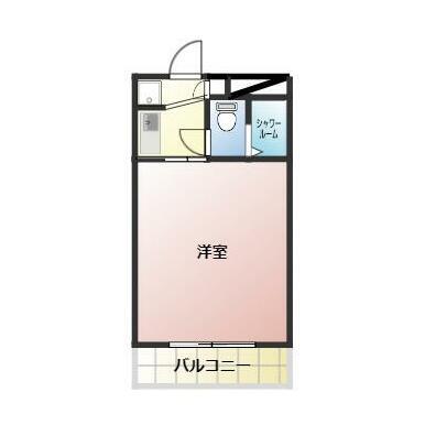 スカイプラザ焼津(ワンルーム/6階)の間取り写真