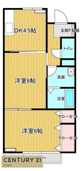 アークヒルズII(1LDK/3階)の間取り写真
