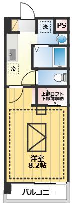ルネスアーデル(1K/1階)の間取り写真