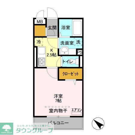 グラン ディーオ(1K/3階)の間取り写真