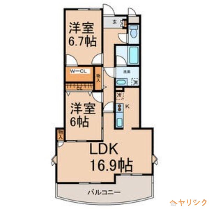 ソルデパティオ(2LDK/3階)の間取り写真