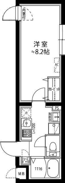 プラティーク中野ウエスト(1K/1階)の間取り写真