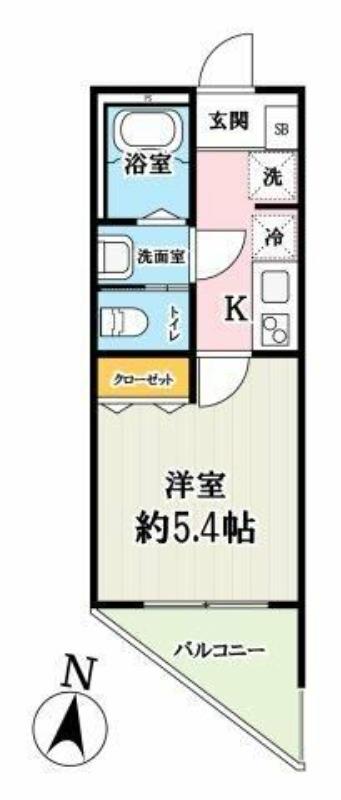 リーラ東川口(1K/1階)の間取り写真