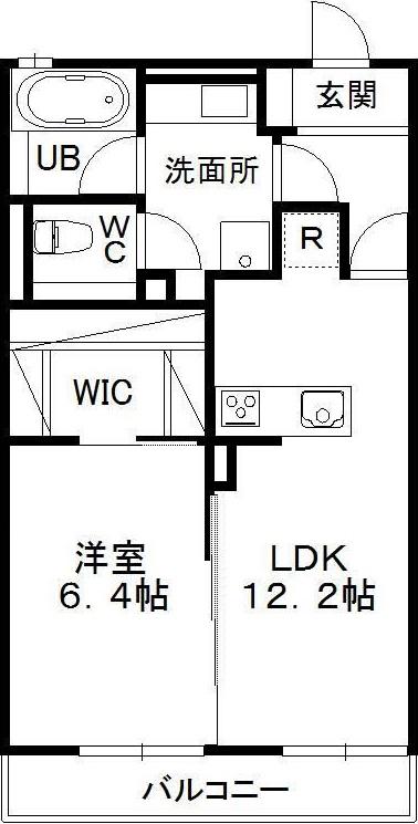 ヒルズレジデンシャルG(1LDK/1階)の間取り写真
