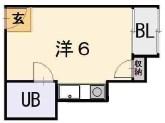 山田ビル(ワンルーム/4階)の間取り写真
