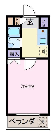 プレステージ堺(1K/2階)の間取り写真
