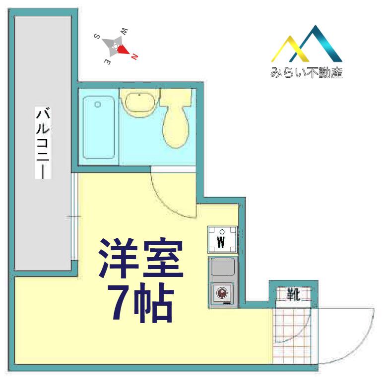 ウィング横浜(ワンルーム/5階)の間取り写真