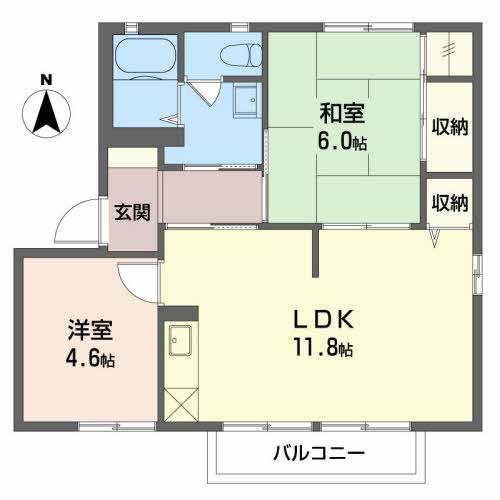 ネオ・マルフカA(2LDK/1階)の間取り写真