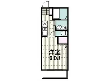 サンライフ(1K/2階)の間取り写真