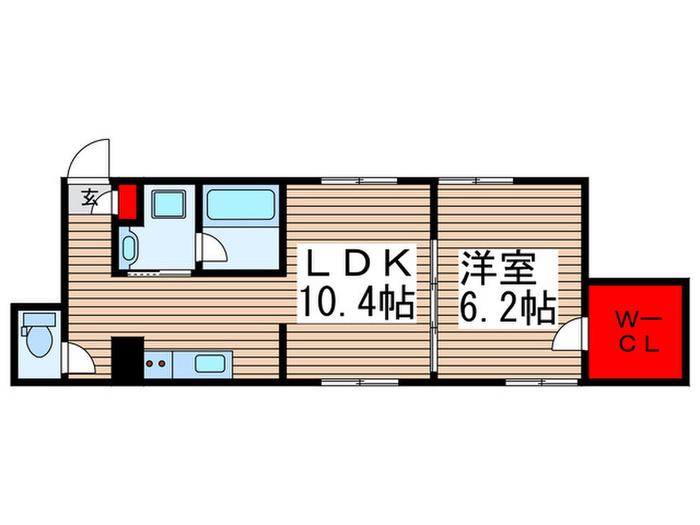 PORTOFINO(1LDK/1階)の間取り写真