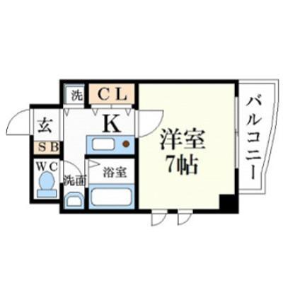 エスリード烏丸五条駅前(1K/4階)の間取り写真