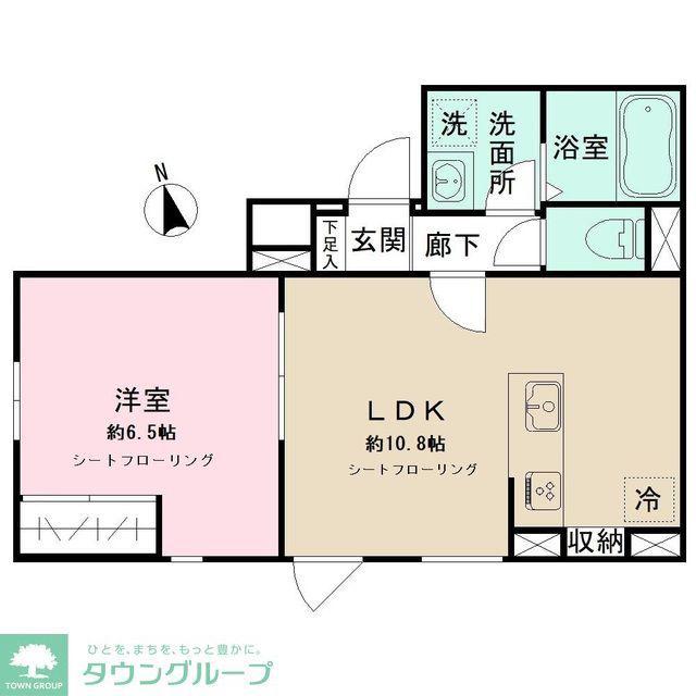 ノルディア奥沢(1LDK/4階)の間取り写真