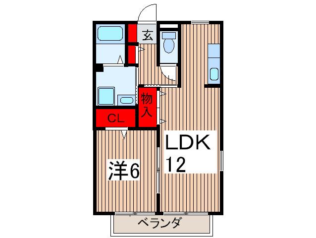 フューチャー II(1LDK/1階)の間取り写真