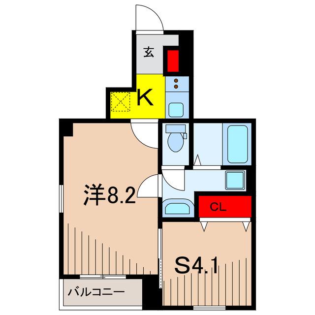 オキ テラス(1SK/1階)の間取り写真