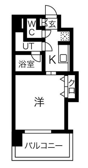 W.O.B.MIKUNI(1K/8階)の間取り写真