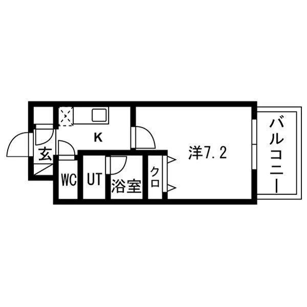 ブルームライフ新栄(1K/7階)の間取り写真