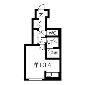 LUMOS(1K/1階)の間取り写真