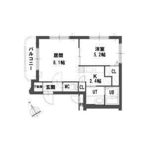 グランメールアカシア通(1LDK/3階)の間取り写真
