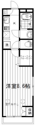 MAISON A(1K/2階)の間取り写真