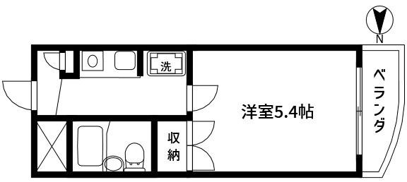 レオパレスRX常盤台第4(1K/4階)の間取り写真