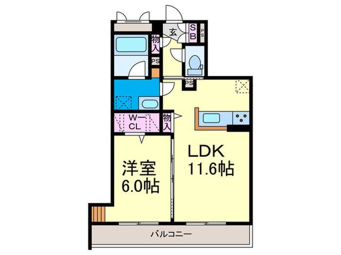 シャーメゾン SAINT GRACE(1LDK/3階)の間取り写真