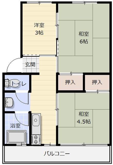第2旭コーポ(3K/1階)の間取り写真