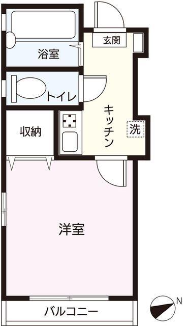 メゾンシンシア(1K/2階)の間取り写真