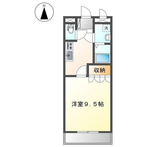 マナーハウス653(1K/1階)の間取り写真