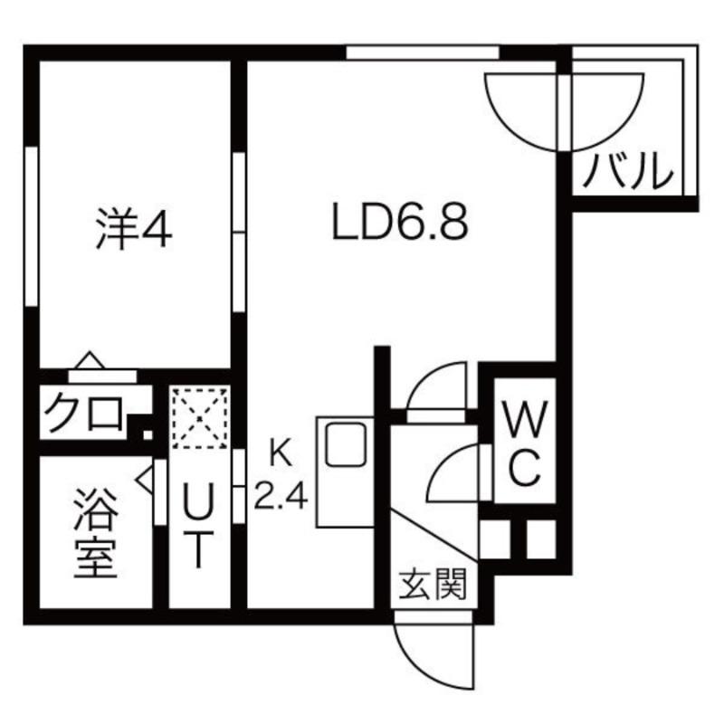 ヴァンベール(1LDK/3階)の間取り写真