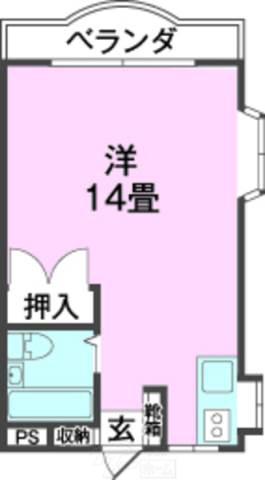 ハーモニーハウス(ワンルーム/3階)の間取り写真