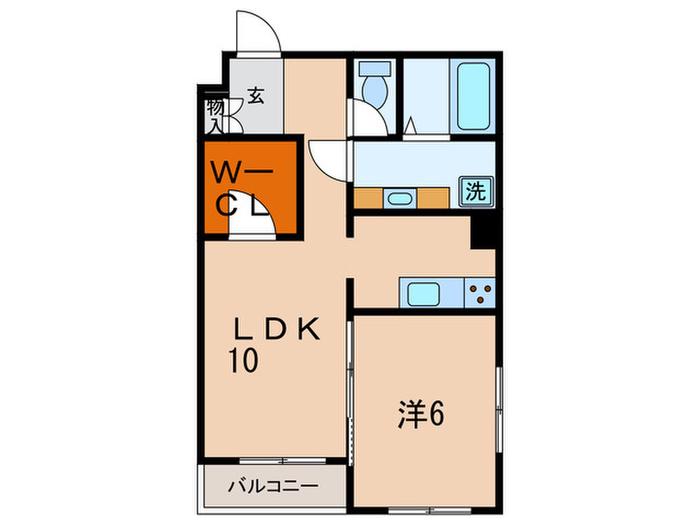 水口第二ビル(1LDK/2階)の間取り写真