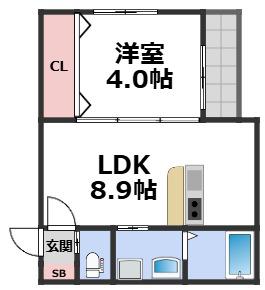 COURT MT(1LDK/2階)の間取り写真